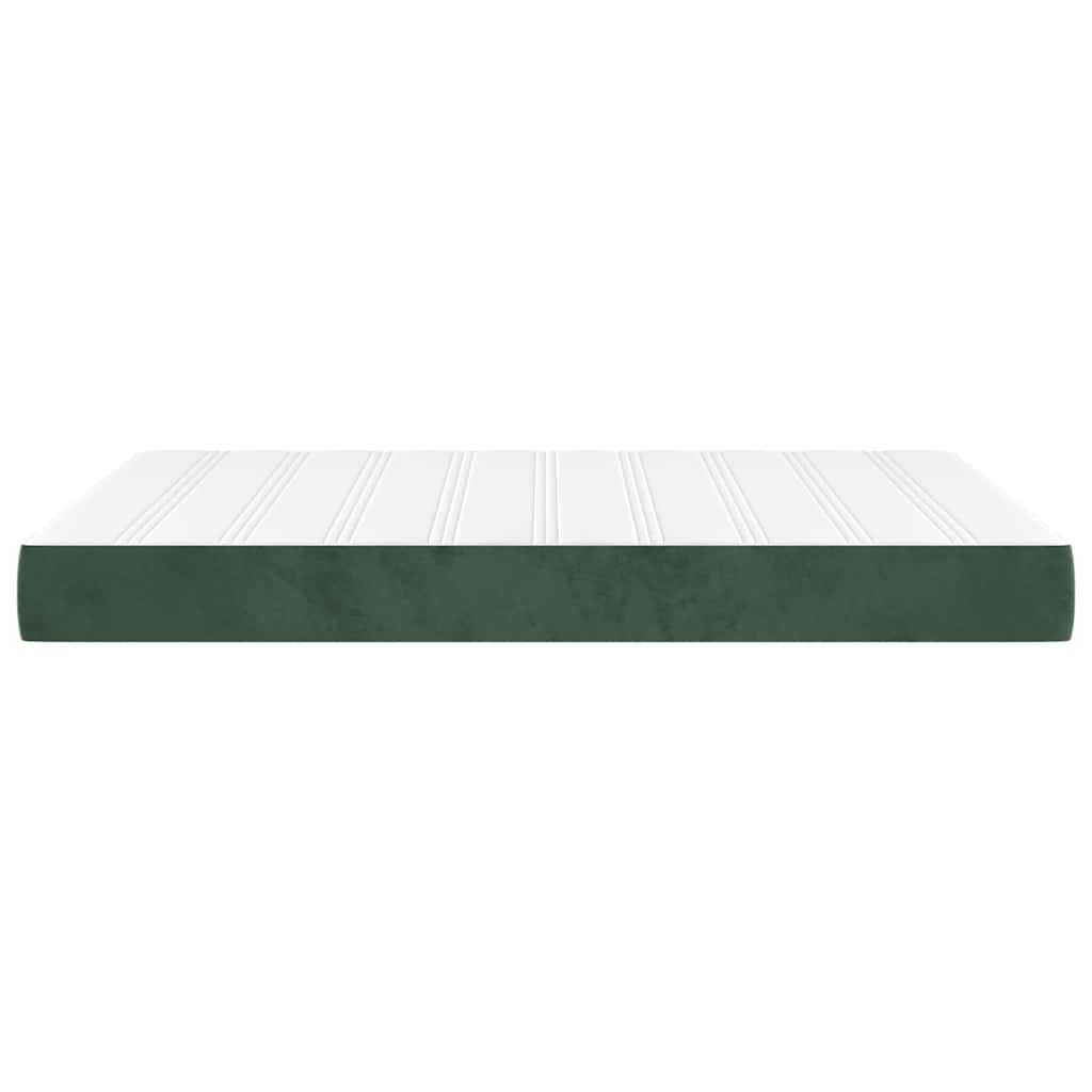 Pocketveringmatras 120x210x20 cm fluweel donkergroen