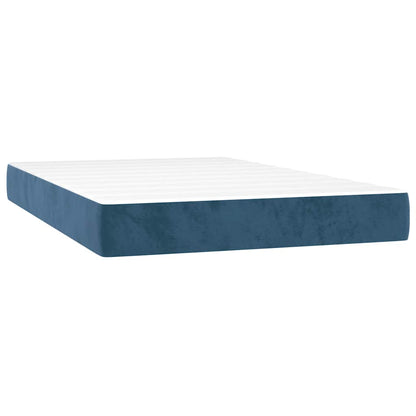 Pocketveringmatras 120x210x20 cm fluweel donkerblauw
