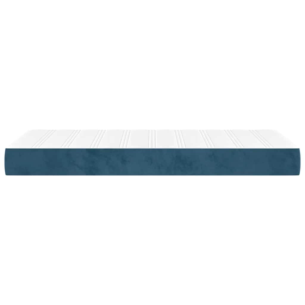 Pocketveringmatras 120x210x20 cm fluweel donkerblauw