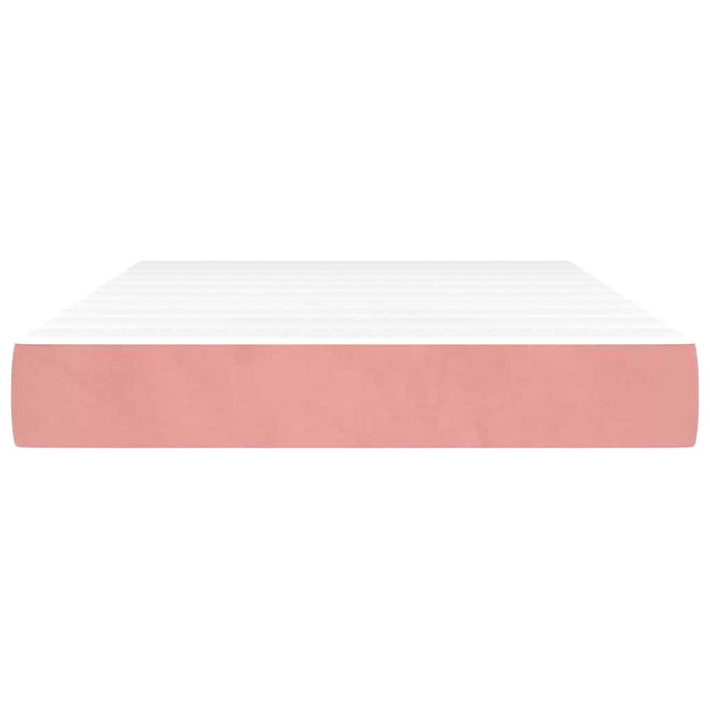 Pocketveringmatras 120x210x20 cm fluweel roze