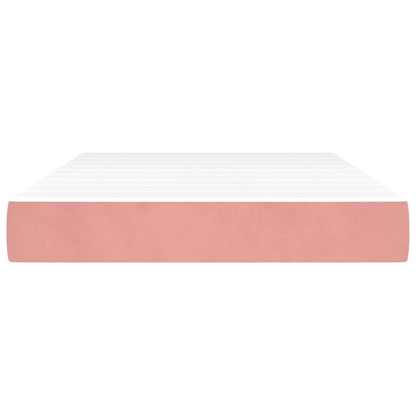 Pocketveringmatras 120x210x20 cm fluweel roze