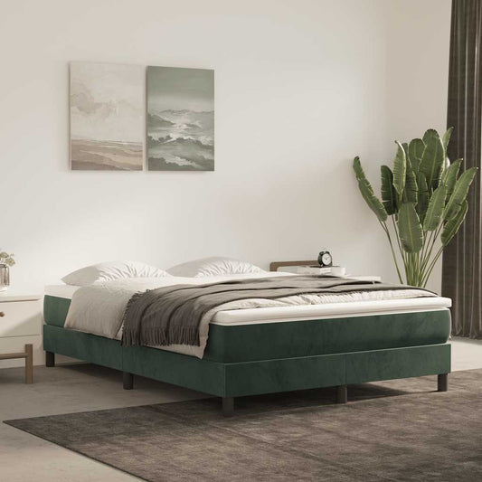 Pocketveringmatras 140x210x20 cm fluweel donkergroen