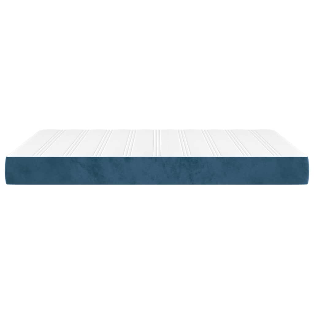 Pocketveringmatras 140x210x20 cm fluweel donkerblauw