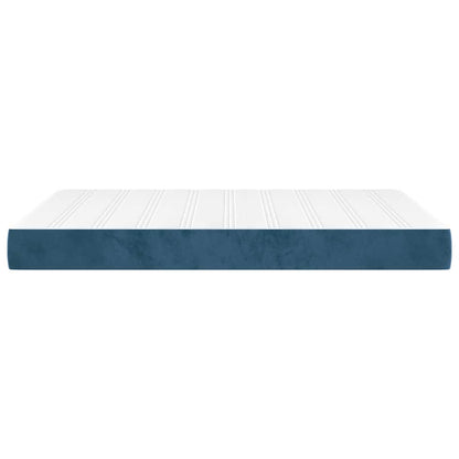 Pocketveringmatras 140x210x20 cm fluweel donkerblauw