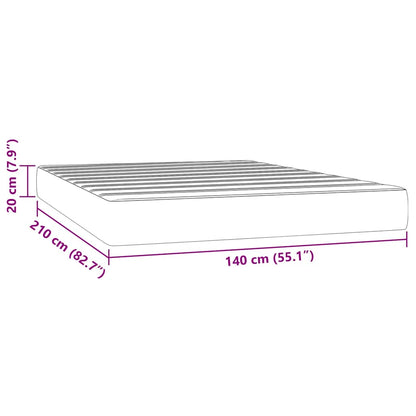 Pocketveringmatras 140x210x20 cm fluweel donkerblauw