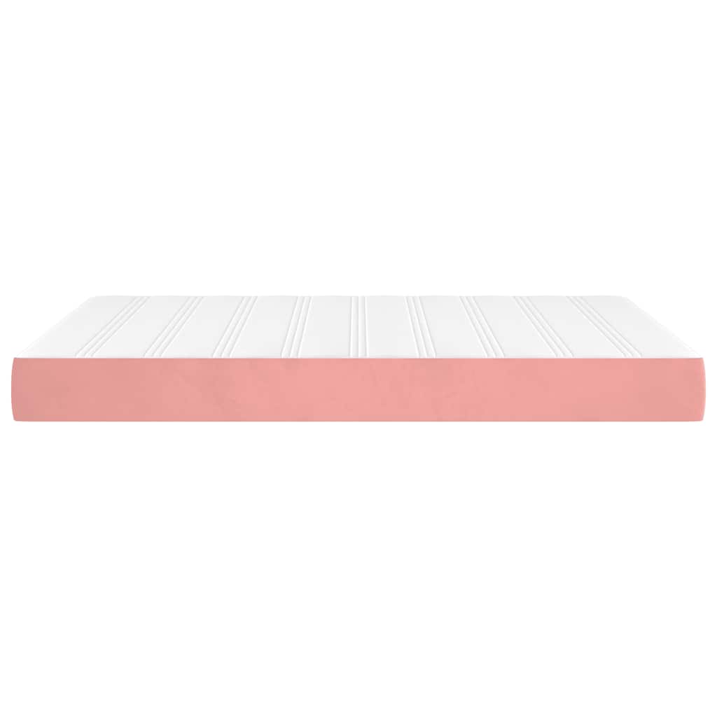 Pocketveringmatras 140x210x20 cm fluweel roze