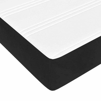 Pocketveringmatras 160x210x20 cm fluweel zwart
