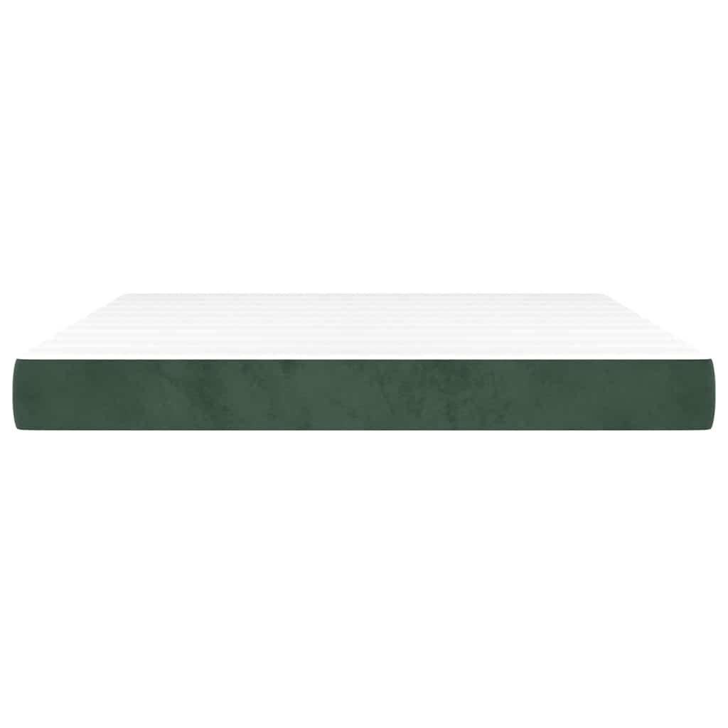 Pocketveringmatras 160x210x20 cm fluweel donkergroen
