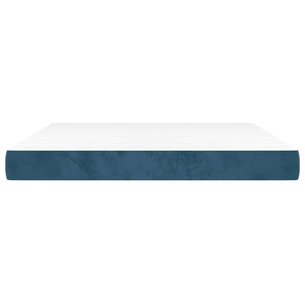 Pocketveringmatras 160x210x20 cm fluweel donkerblauw