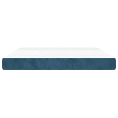 Pocketveringmatras 160x210x20 cm fluweel donkerblauw
