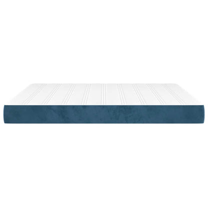 Pocketveringmatras 160x210x20 cm fluweel donkerblauw