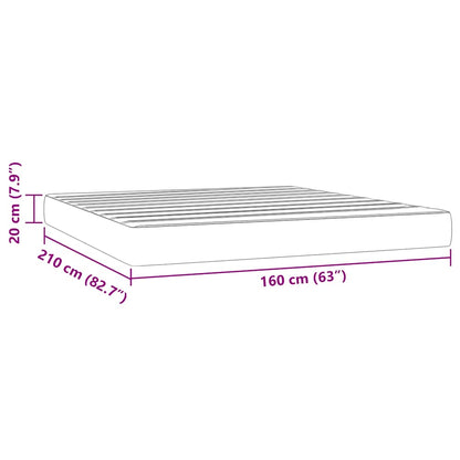 Pocketveringmatras 160x210x20 cm fluweel donkerblauw