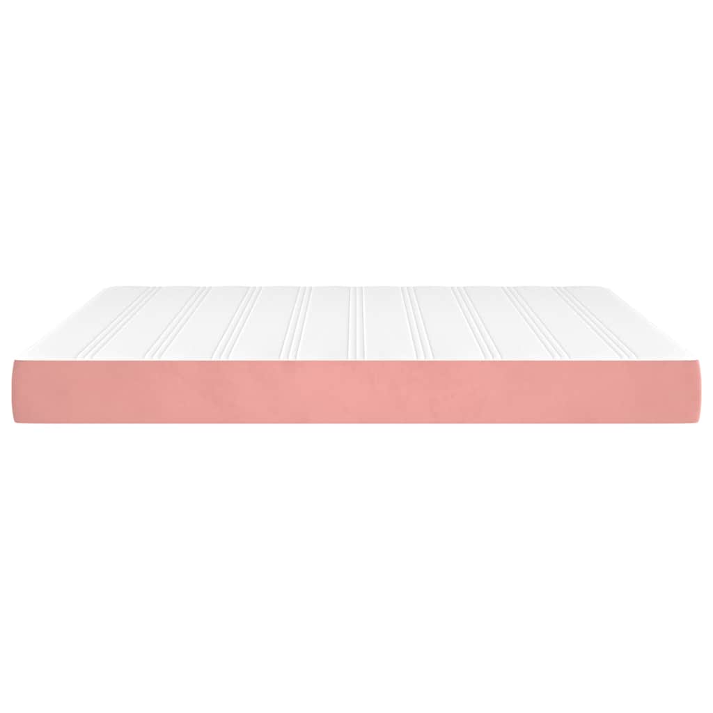 Pocketveringmatras 160x210x20 cm fluweel roze