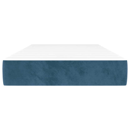 Pocketveringmatras 80x220x20 cm fluweel donkerblauw