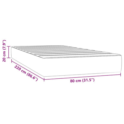 Pocketveringmatras 80x220x20 cm fluweel donkerblauw