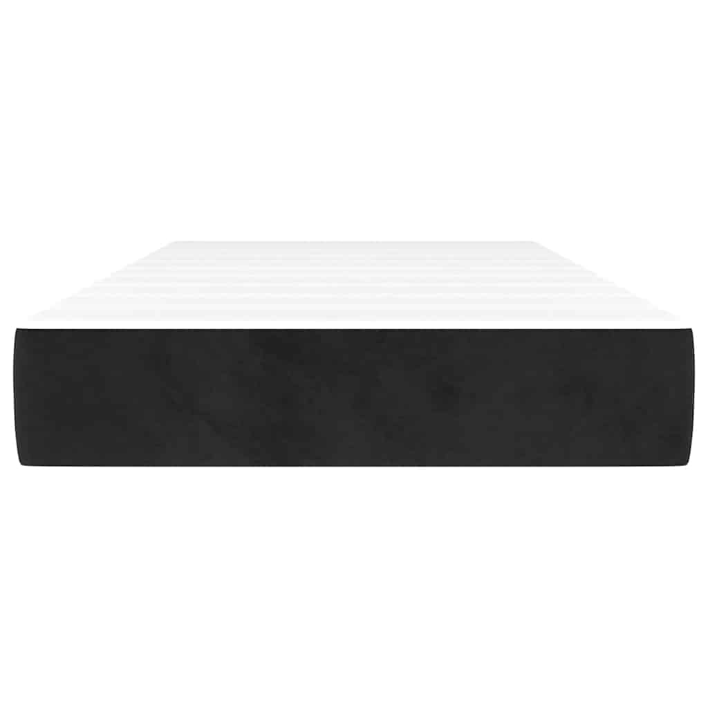 Pocketveringmatras 90x220x20 cm fluweel zwart