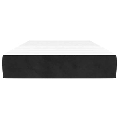 Pocketveringmatras 90x220x20 cm fluweel zwart