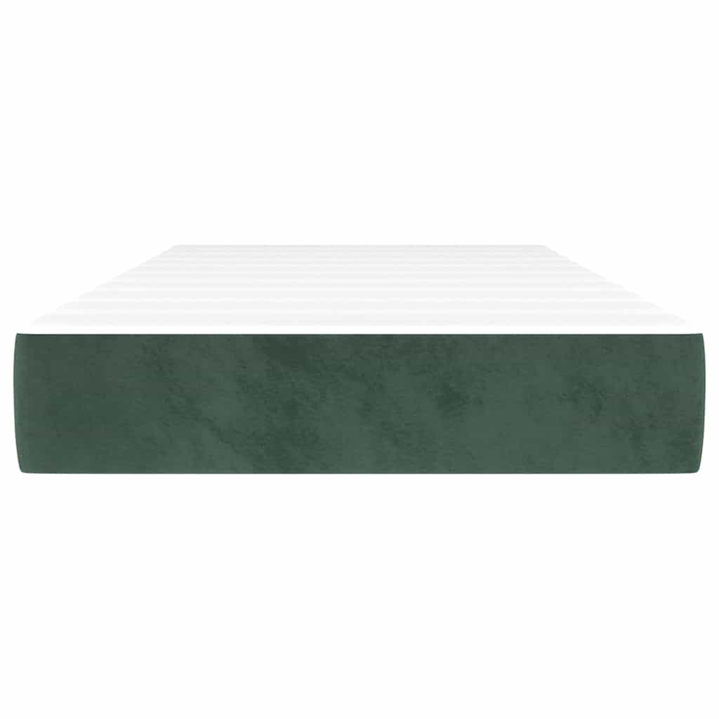 Pocketveringmatras 90x220x20 cm fluweel donkergroen