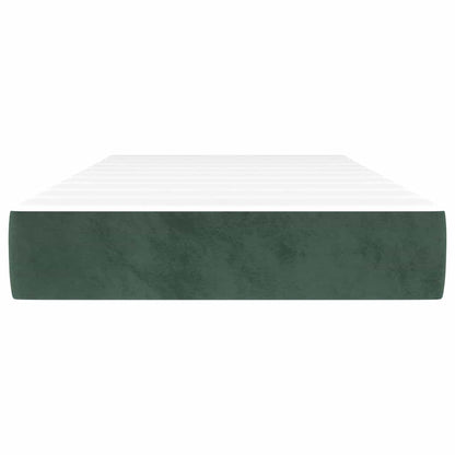 Pocketveringmatras 90x220x20 cm fluweel donkergroen