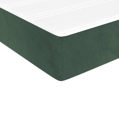Pocketveringmatras 90x220x20 cm fluweel donkergroen