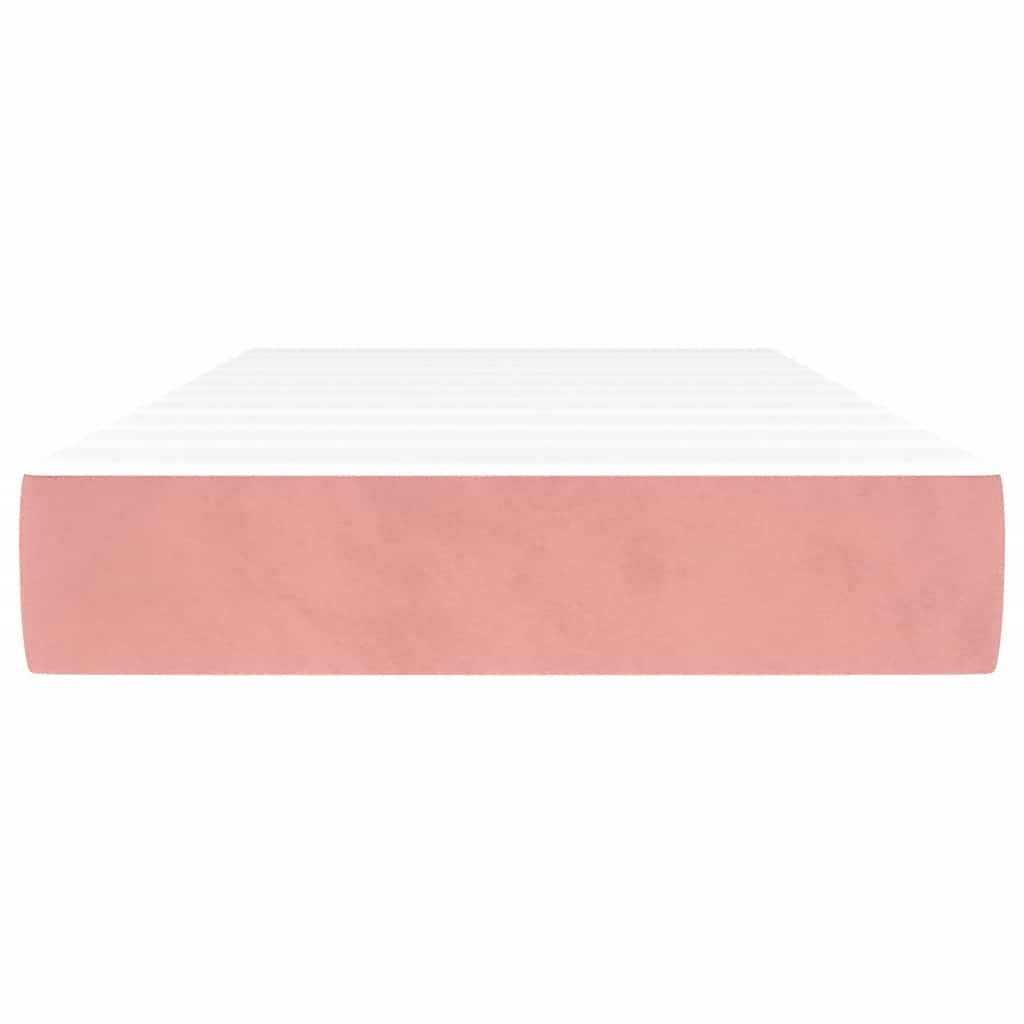 Pocketveringmatras 90x220x20 cm fluweel roze