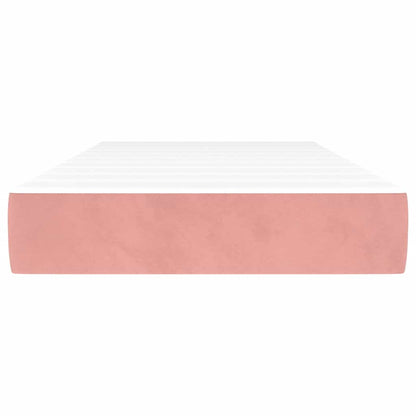 Pocketveringmatras 90x220x20 cm fluweel roze