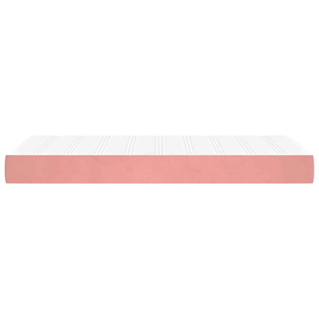 Pocketveringmatras 90x220x20 cm fluweel roze