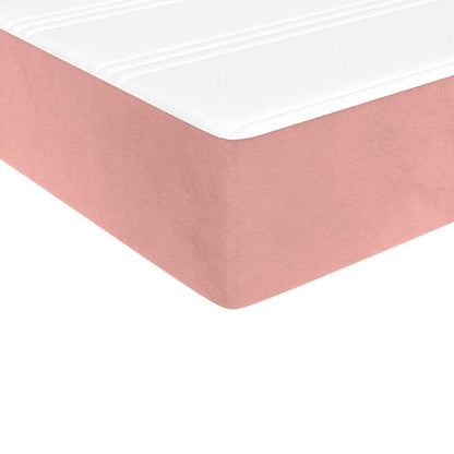 Pocketveringmatras 90x220x20 cm fluweel roze