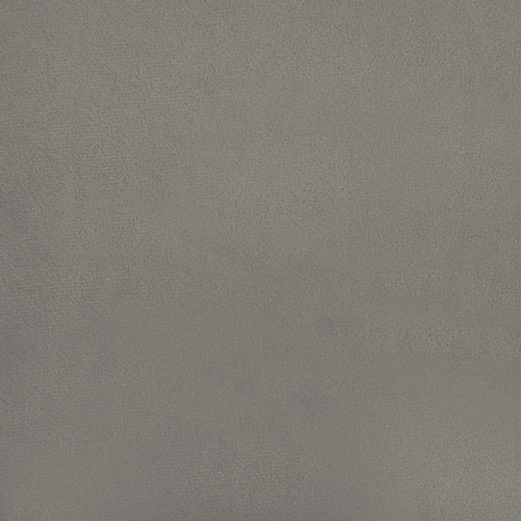 Pocketveringmatras 100x220x20 cm fluweel lichtgrijs