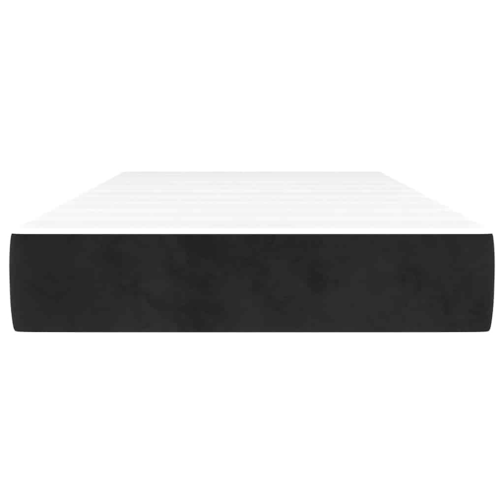 Pocketveringmatras 100x220x20 cm fluweel zwart