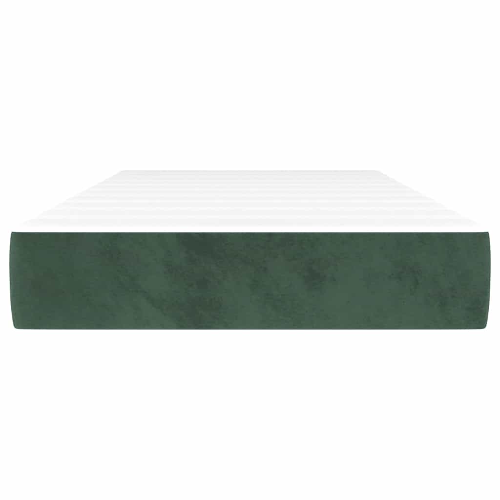 Pocketveringmatras 100x220x20 cm fluweel donkergroen