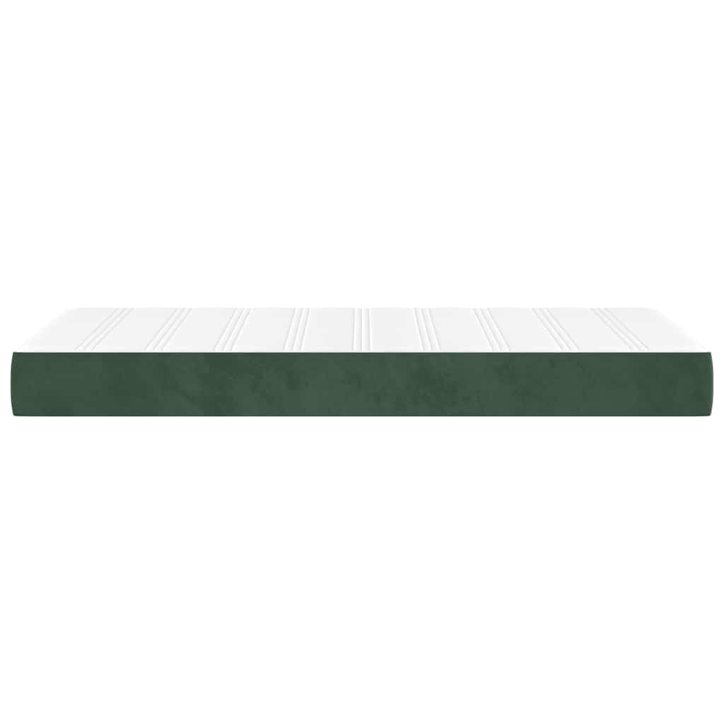 Pocketveringmatras 100x220x20 cm fluweel donkergroen