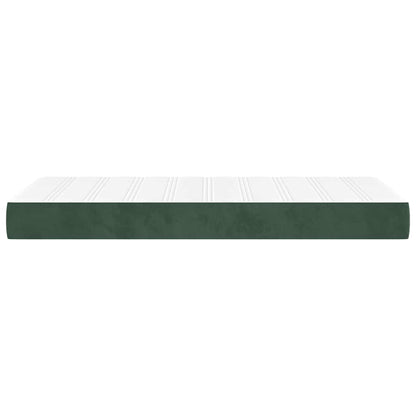 Pocketveringmatras 100x220x20 cm fluweel donkergroen