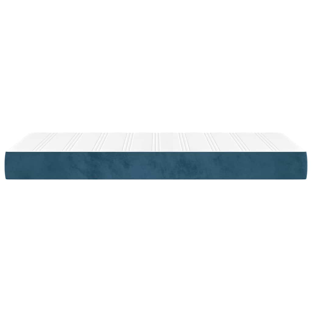 Pocketveringmatras 100x220x20 cm fluweel donkerblauw