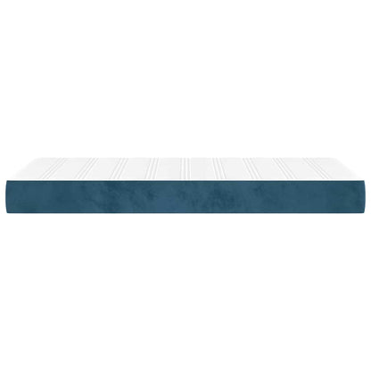 Pocketveringmatras 100x220x20 cm fluweel donkerblauw