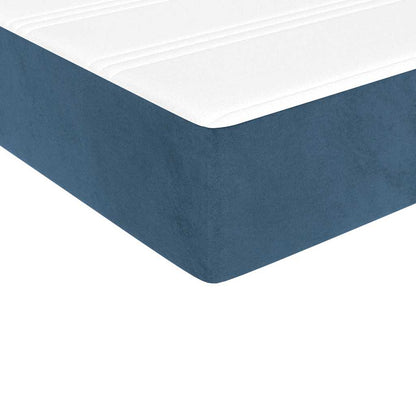 Pocketveringmatras 100x220x20 cm fluweel donkerblauw