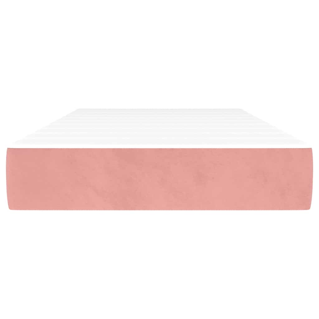 Pocketveringmatras 100x220x20 cm fluweel roze