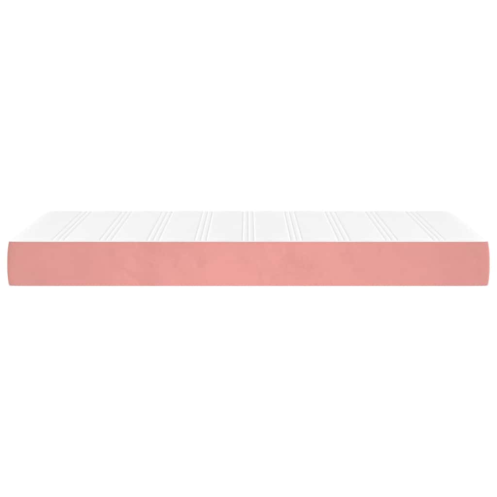 Pocketveringmatras 100x220x20 cm fluweel roze
