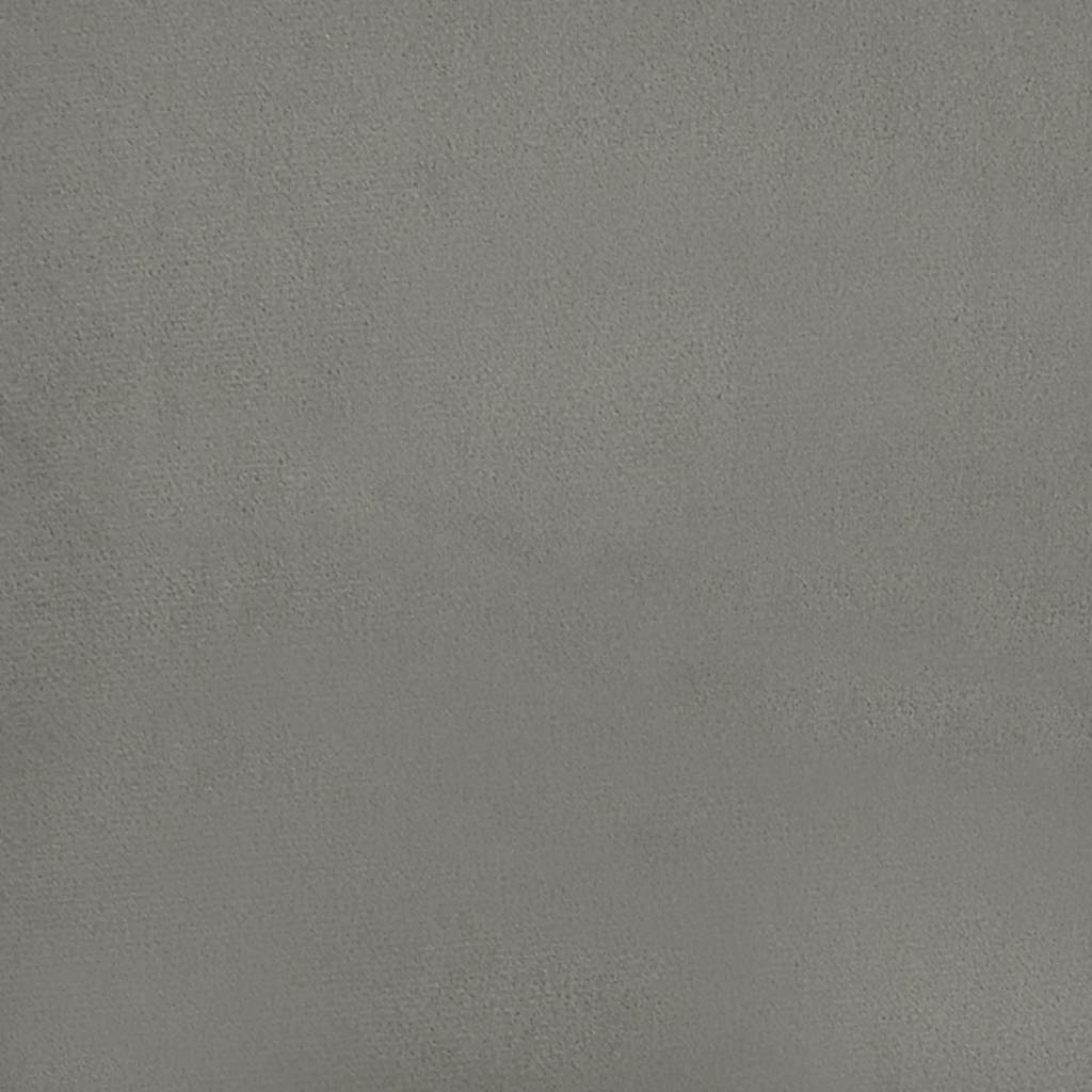 Pocketveringmatras 120x220x20 cm fluweel lichtgrijs