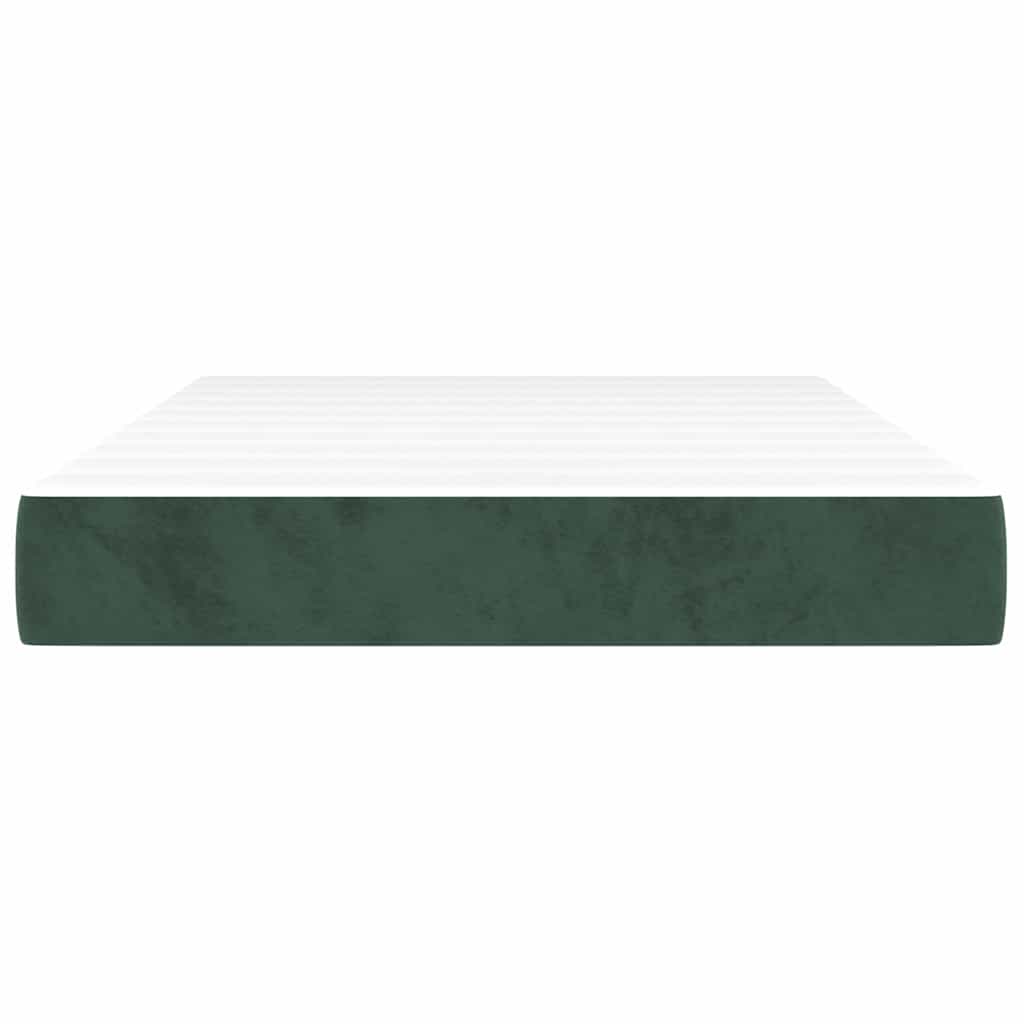 Pocketveringmatras 120x220x20 cm fluweel donkergroen