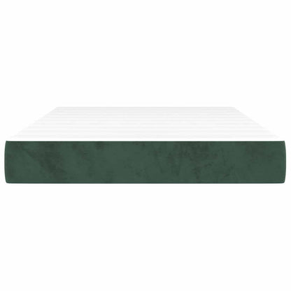 Pocketveringmatras 120x220x20 cm fluweel donkergroen