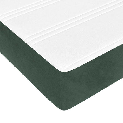 Pocketveringmatras 120x220x20 cm fluweel donkergroen