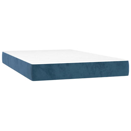 Pocketveringmatras 120x220x20 cm fluweel donkerblauw