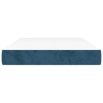 Pocketveringmatras 120x220x20 cm fluweel donkerblauw