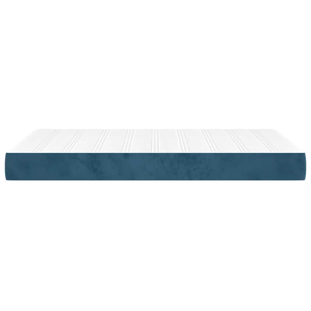 Pocketveringmatras 120x220x20 cm fluweel donkerblauw