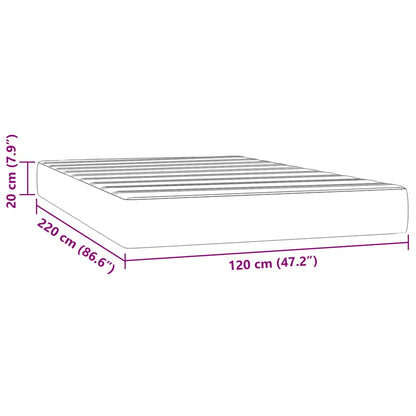Pocketveringmatras 120x220x20 cm fluweel donkerblauw