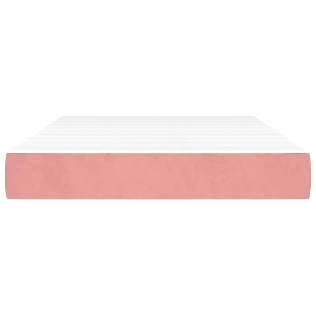 Pocketveringmatras 120x220x20 cm fluweel roze