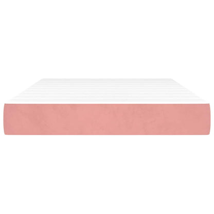 Pocketveringmatras 120x220x20 cm fluweel roze