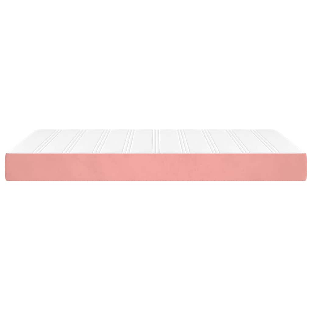 Pocketveringmatras 120x220x20 cm fluweel roze