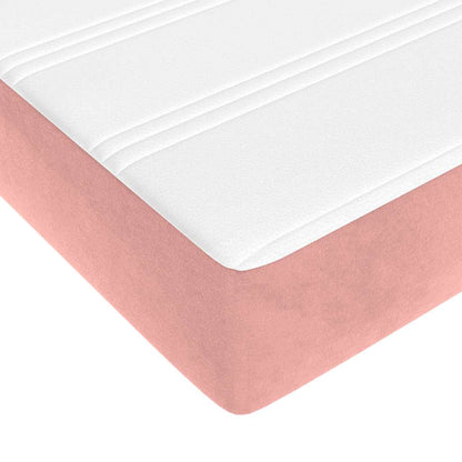 Pocketveringmatras 120x220x20 cm fluweel roze